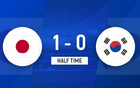 半場(chǎng)日本女足1-0領(lǐng)先，成宮唯進(jìn)球，金敏智錯(cuò)失良機(jī)。